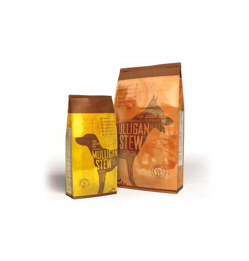 Mulligan Stew Dog Food Chicken Yellow Illustration