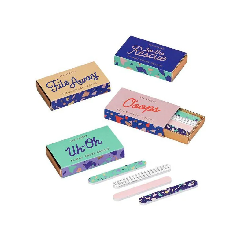 Nail File Boxes Colorful Patterns Modern Design