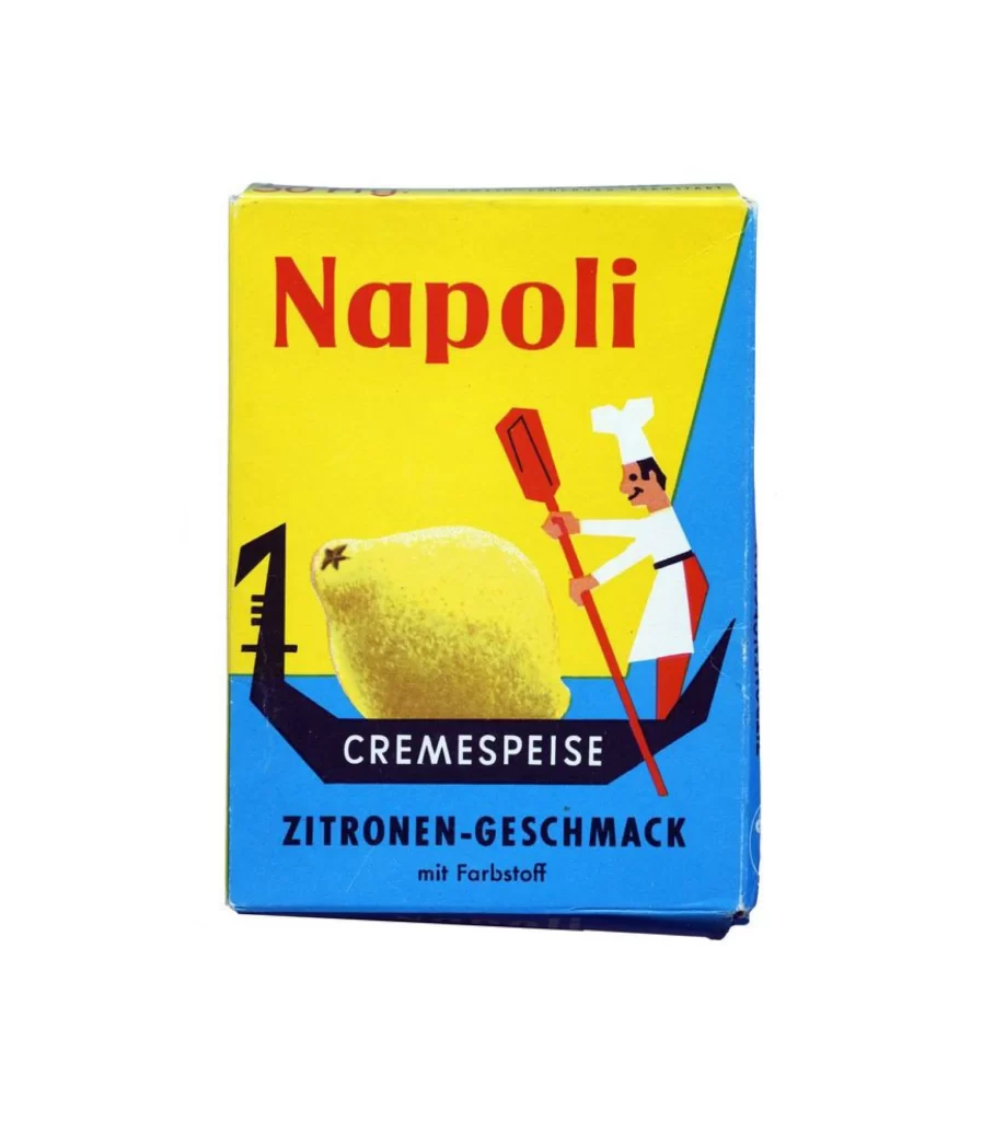 Napoli Cremespeise Yellow Blue Illustration