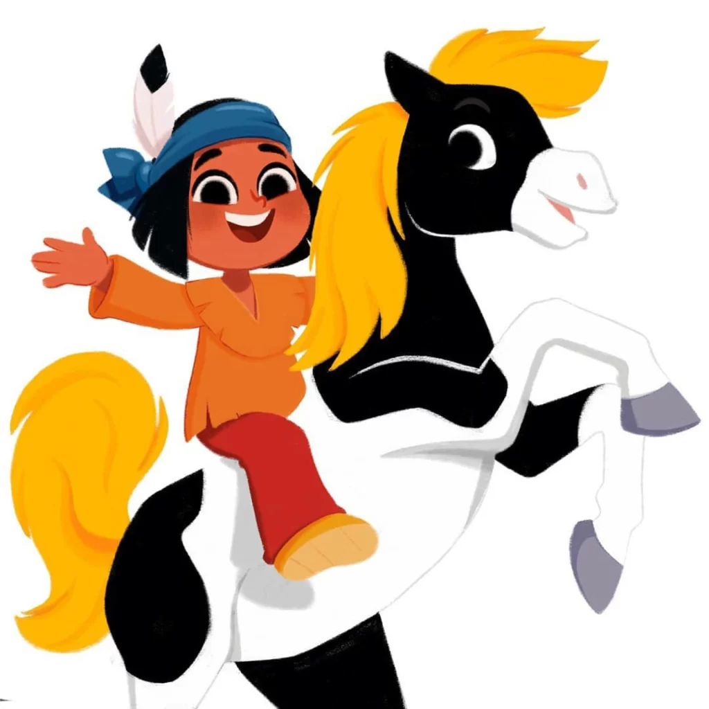 Native American Horse Character Adventure Friendship Eleonore Pelluau