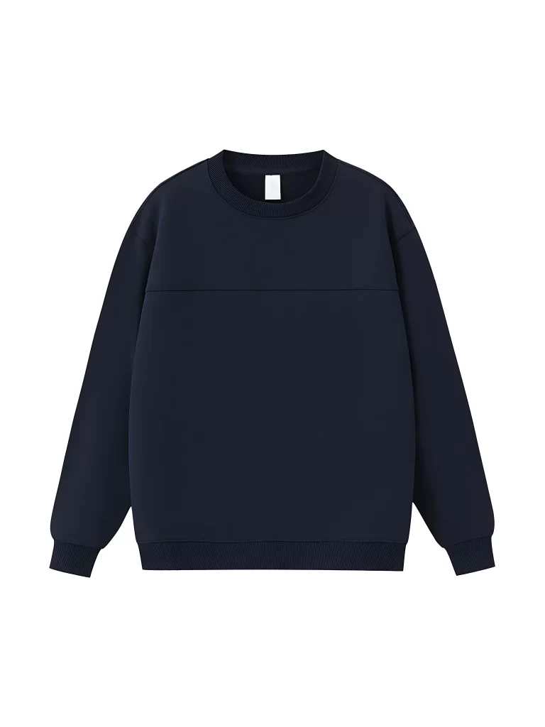 Navy Blue Sweatshirt Simple Design Solid Color