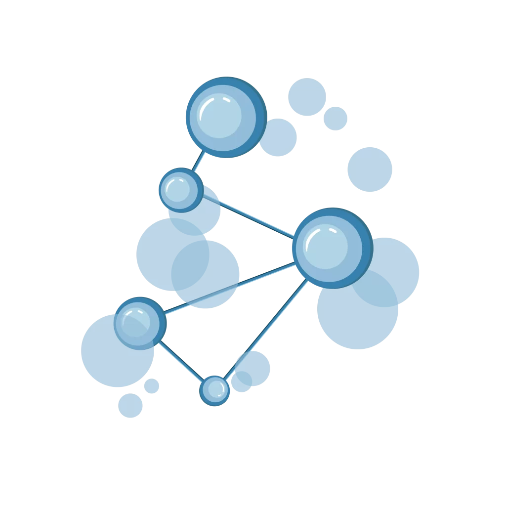 Network Connectivity Nodes Blue Lines