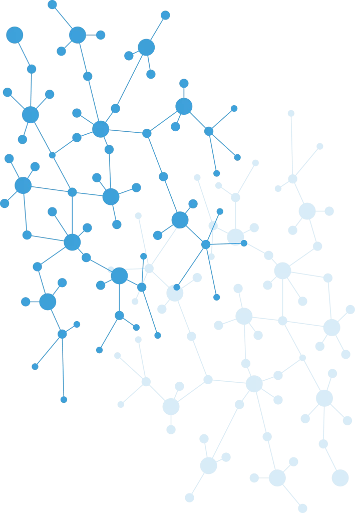 Network Connectivity Nodes Blue Lines