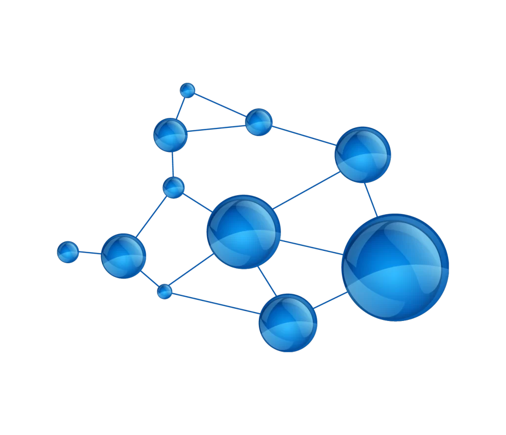 Network Connectivity Nodes Blue Spheres