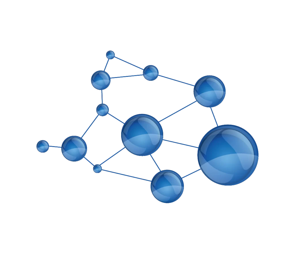 Network Connectivity Nodes Blue Spheres