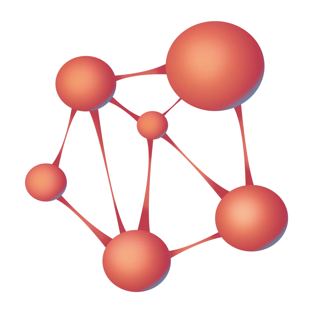 Network Connectivity Nodes Red Spheres