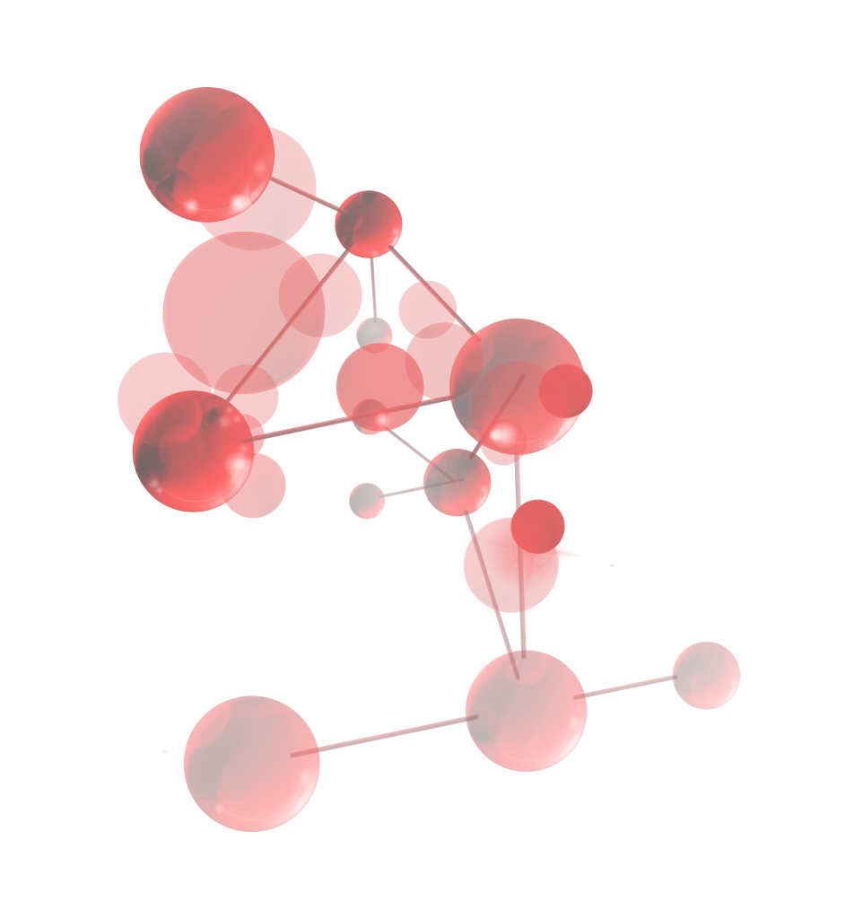 Network Red Spheres Connected Lines