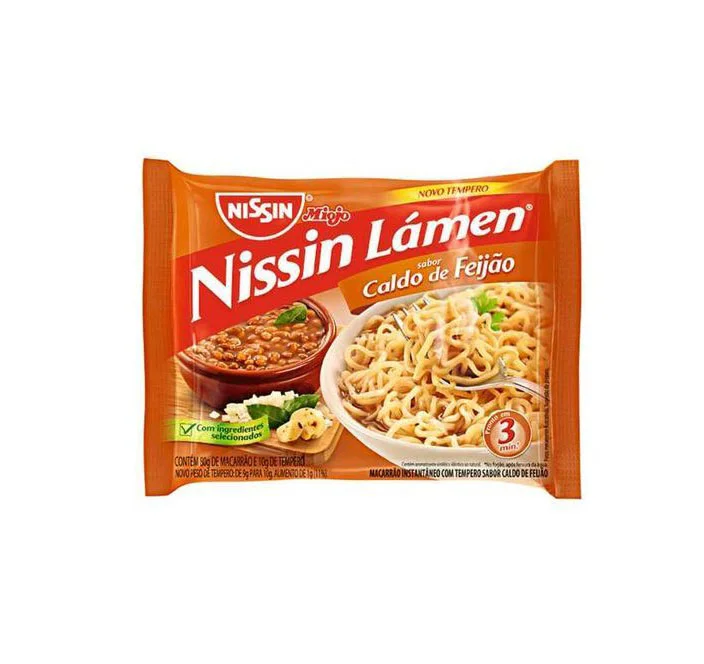 Nissin Lamen Bean Soup Orange Simple Illustration