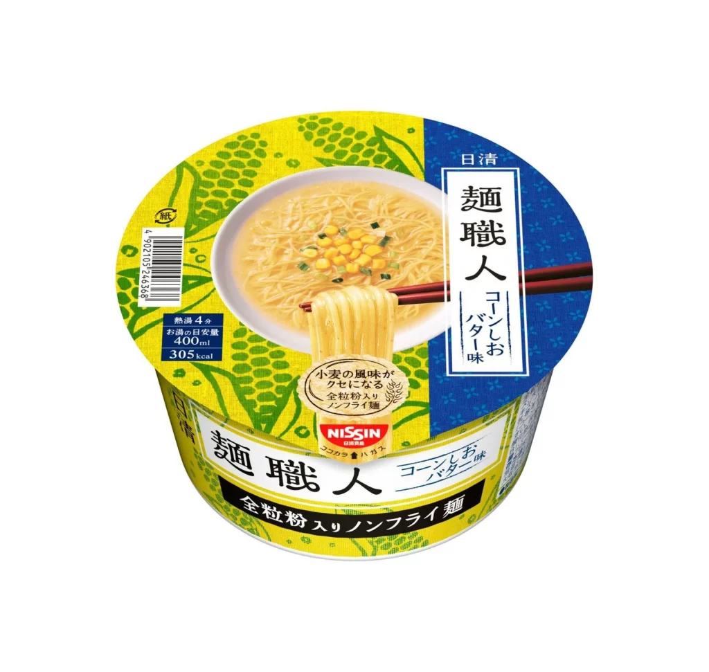 Nissin Men Shokunin Cup Noodle Corn Yellow Blue