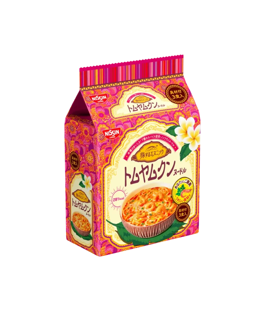 Nissin Ramen Thai Curry Red Yellow Floral