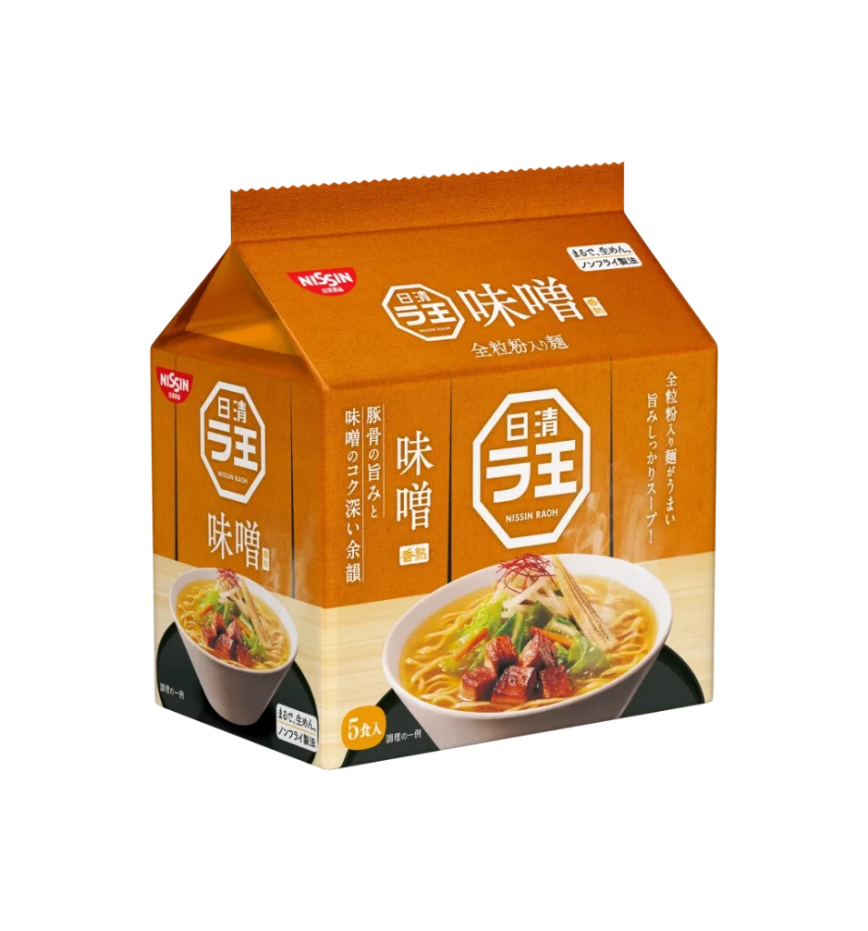 Nissin Rao Ramen Rich Flavor Brown Traditional Japanese