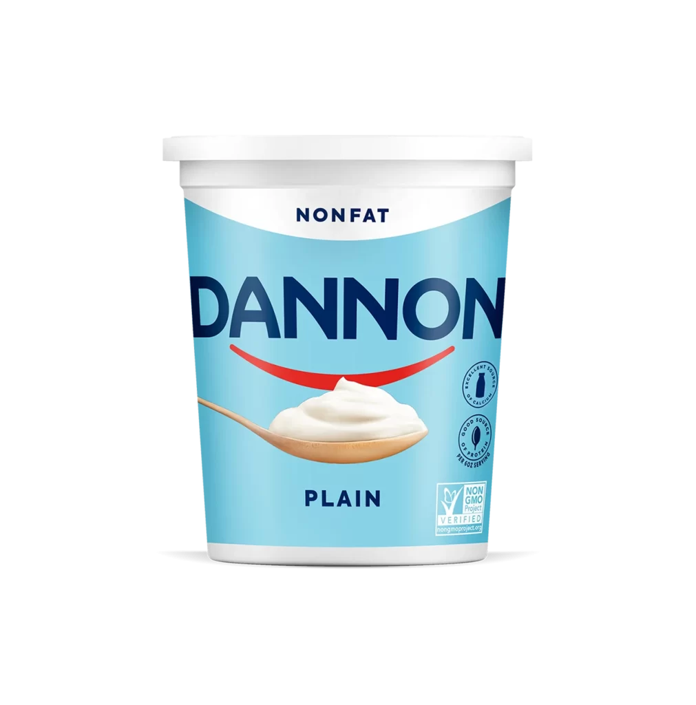 Nonfat Yogurt Dannon Plain Spoon