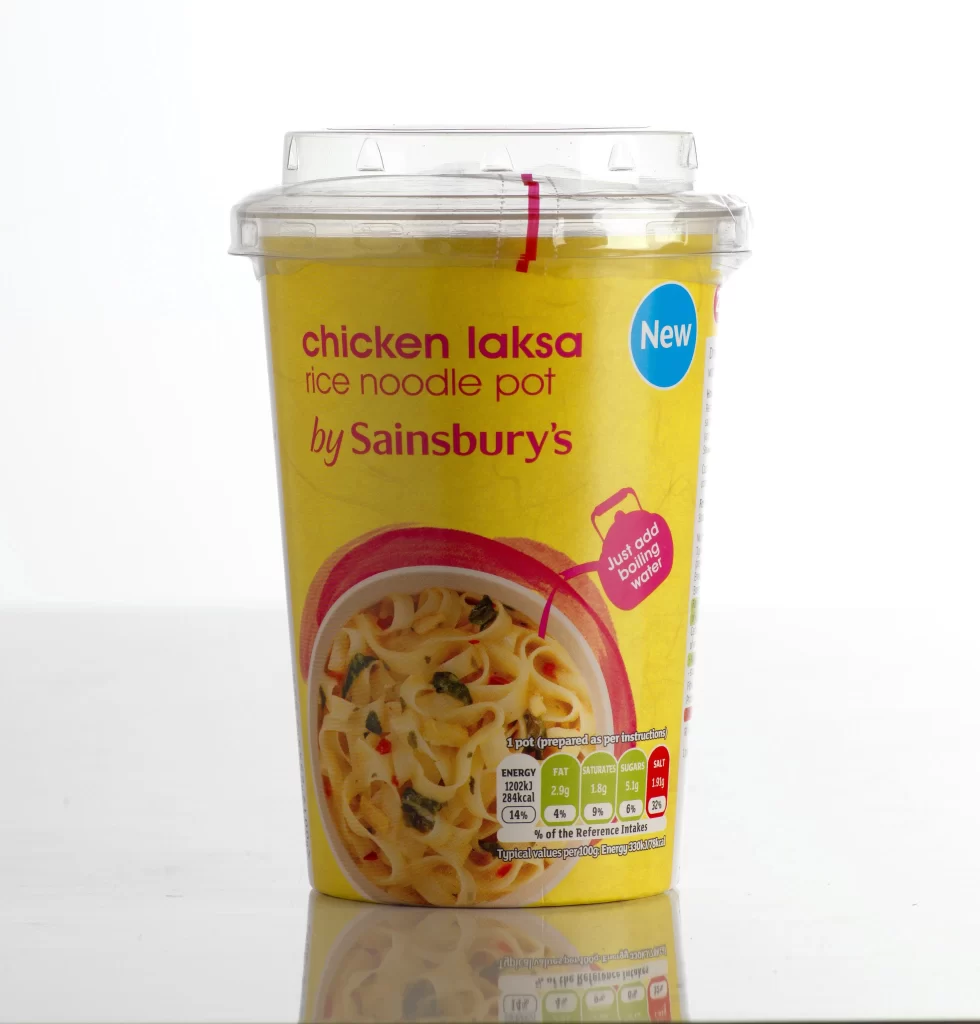 Noodle Food Sainsburys Yellow Modern Illustration