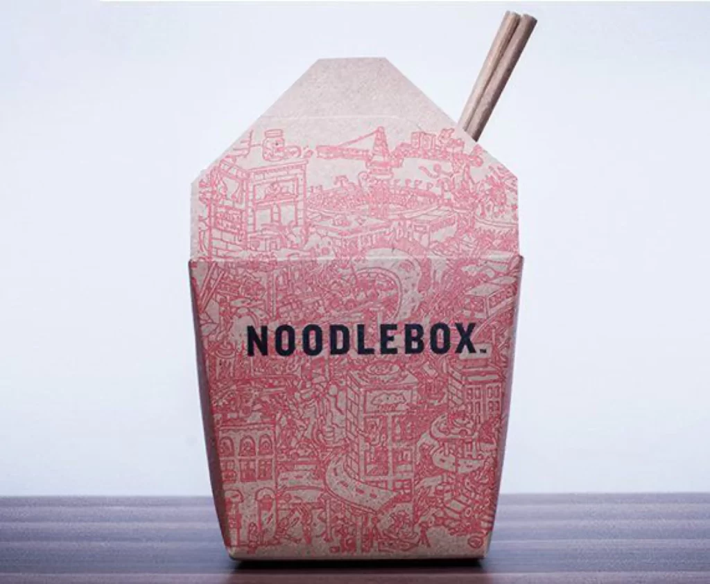 Noodlebox Noodle Red Beige Illustration Modern