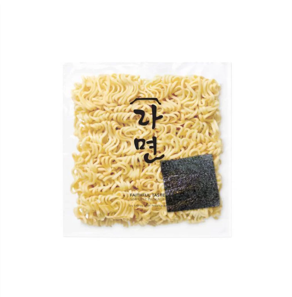 Noodles Packaging Minimalist Yellow Black Typography