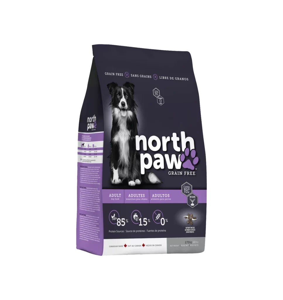NorthPaw GrainFree AdultDogFood Purple Black DogImage