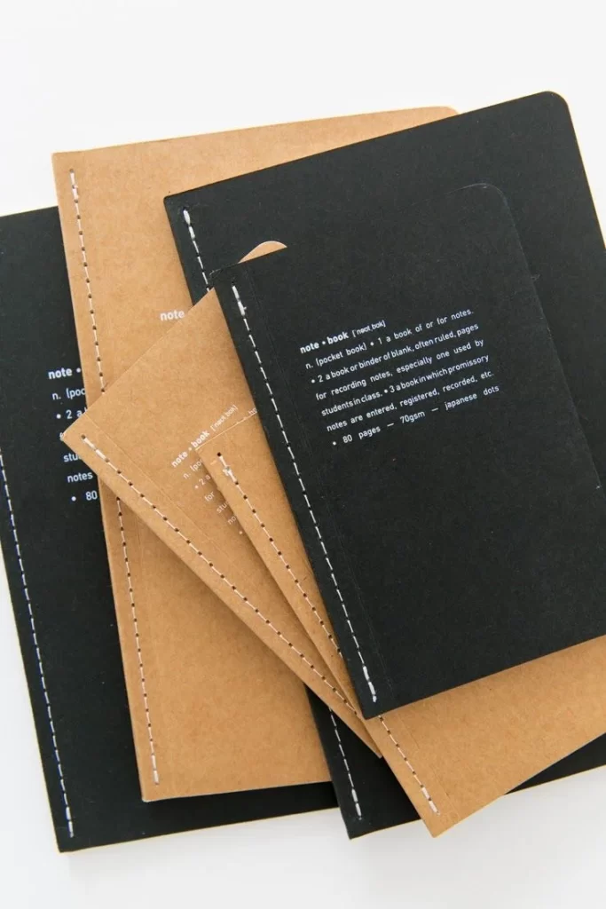 Notebooks Black Brown Minimalist Design