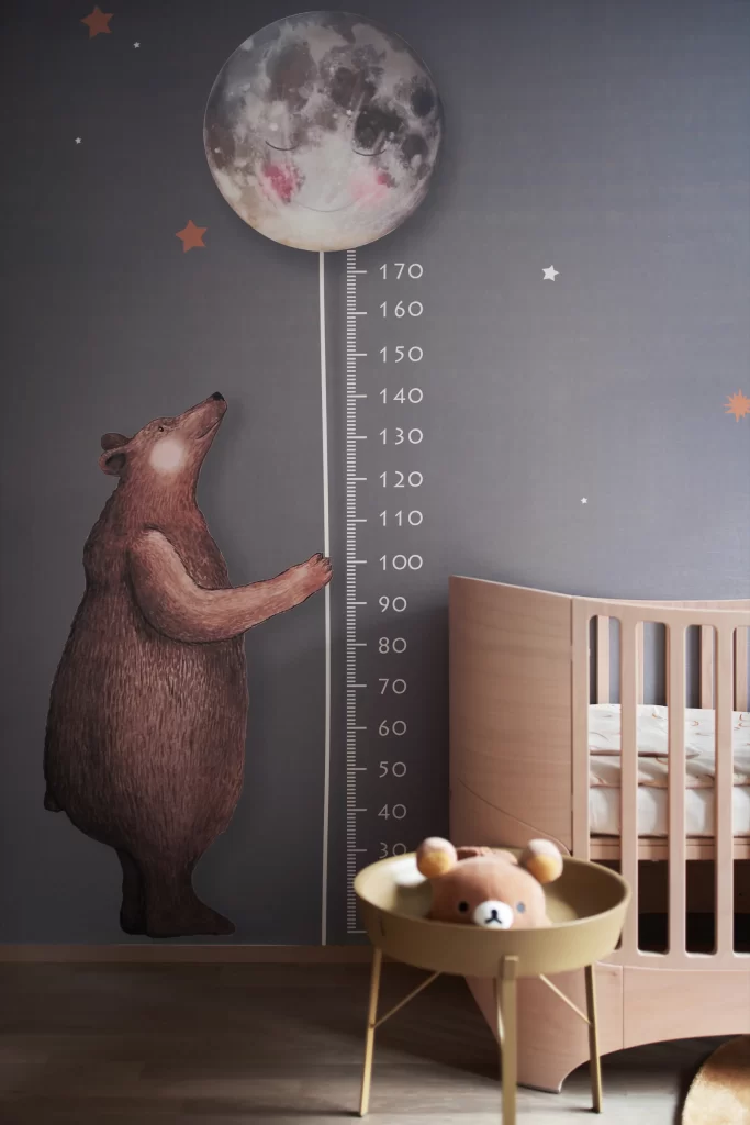 Nursery Room Fantasy Moon Bear Stars Crib