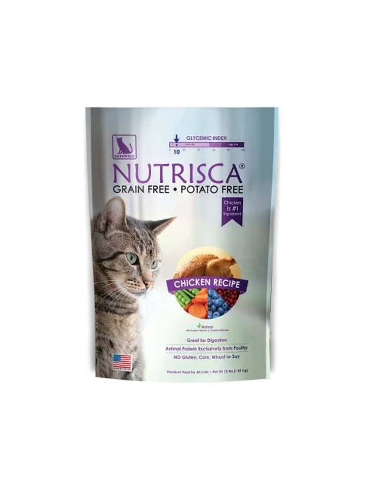 Nutrisca Cat Food Chicken Grain Free Purple Illustration