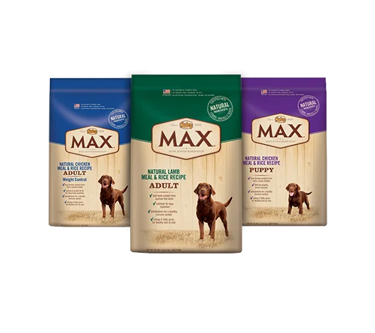 Nutro MAX Dog Food Chicken Lamb Puppy Blue Green Purple