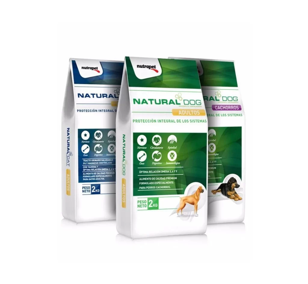 Nutropet Dog Food Puppy Green Packaging Illustration