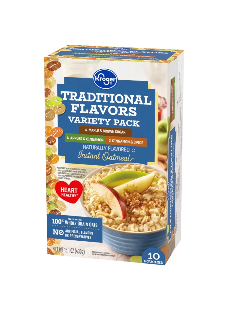 Oatmeal Variety Pack Traditional Flavors Instant Oatmeal Heart Healthy Whole Gra