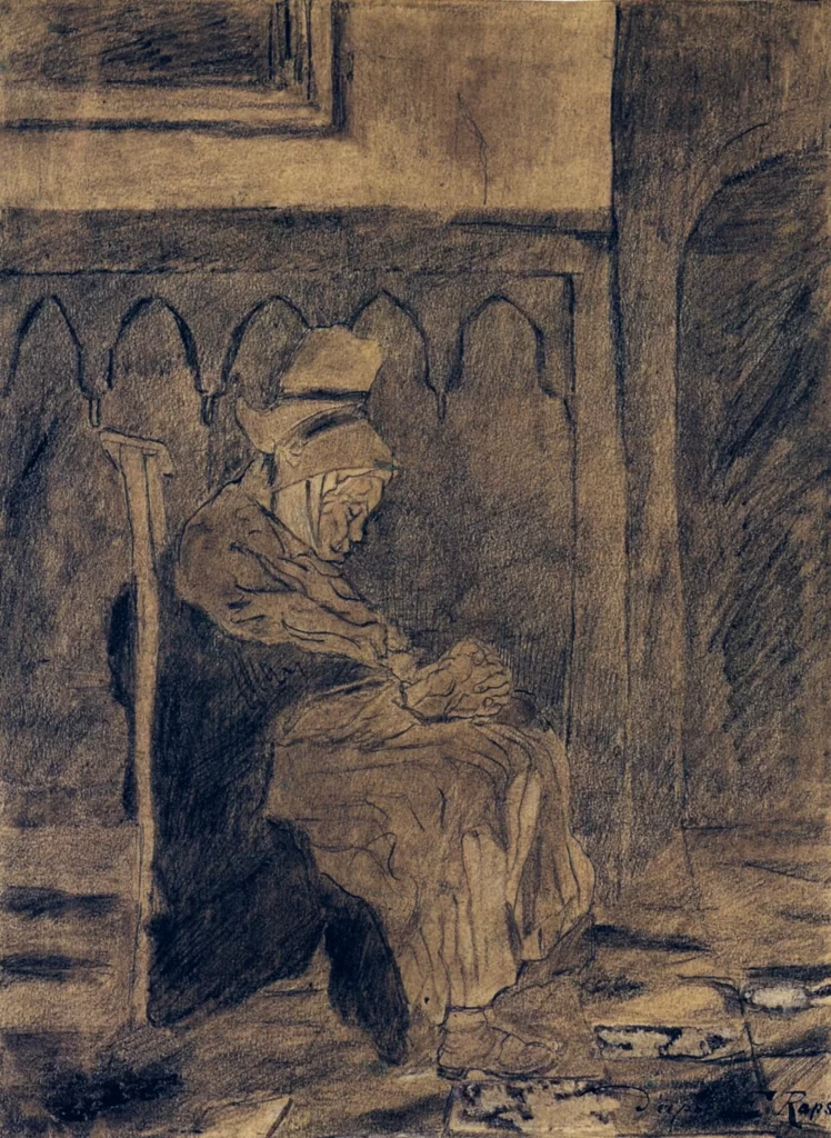 Old Woman Asleep after Rops Van Gogh