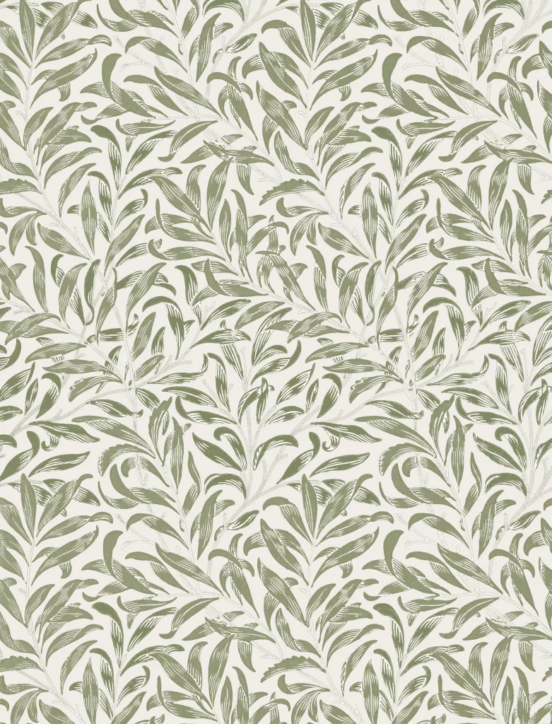 Olive Green Willow Boughs Vine Pattern William Morris