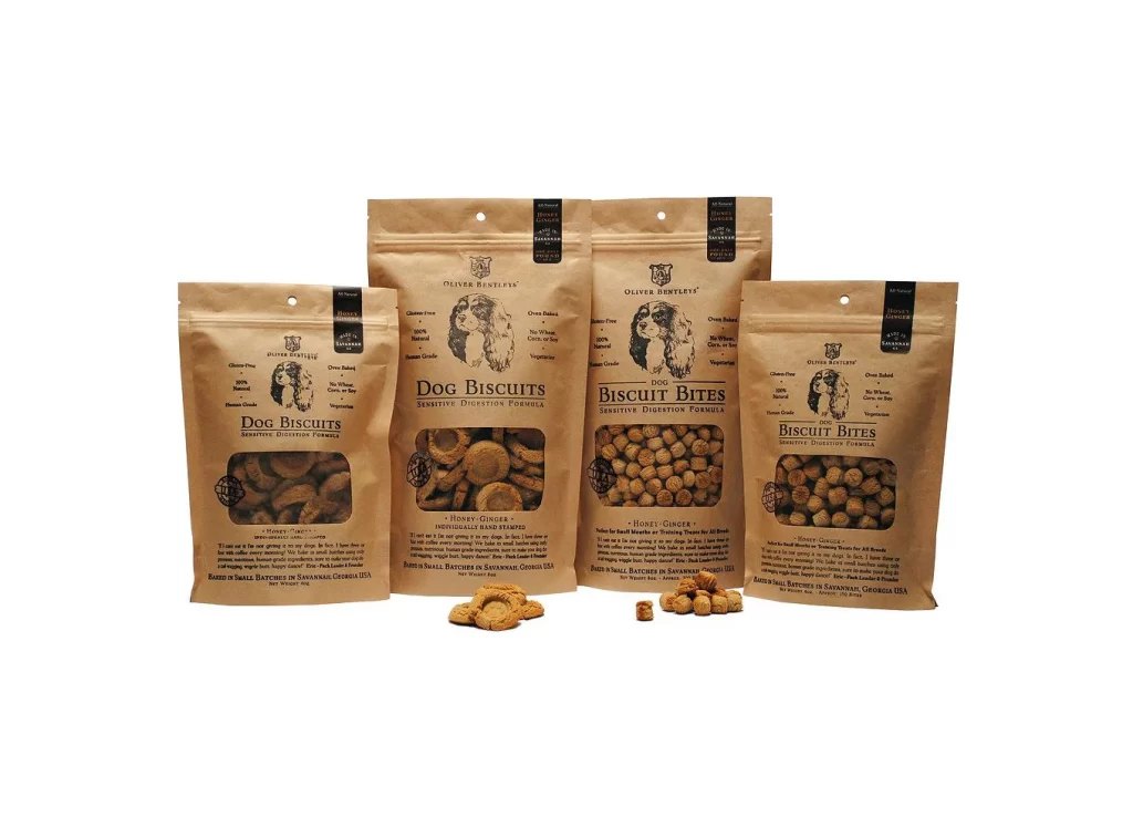 Oliver Bentley Dog Biscuits Sensitive Digestion Formula Honey-Ginger Brown