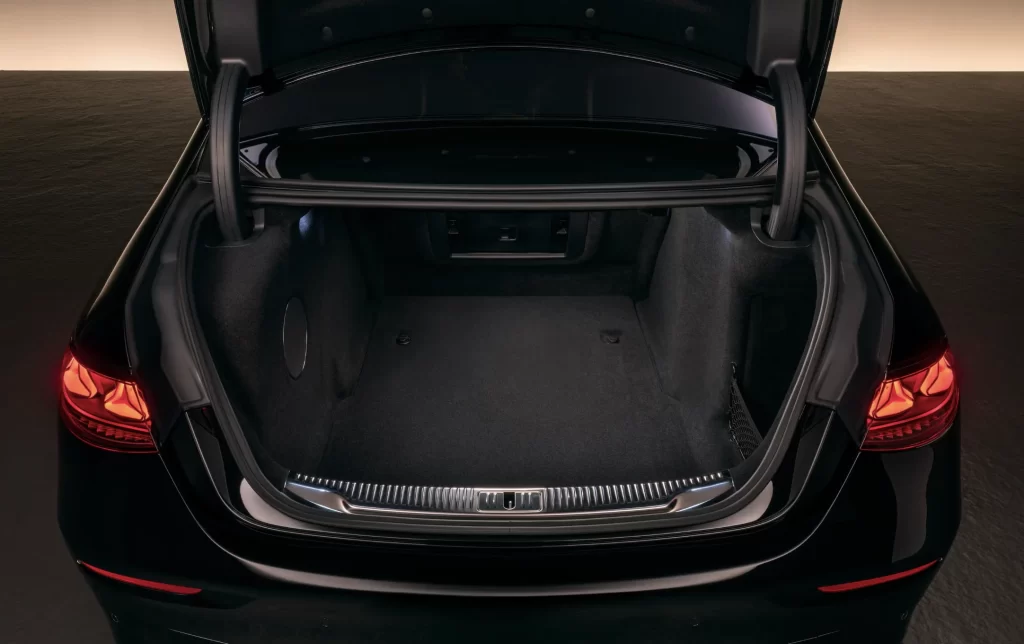 Open Car Trunk with Red Taillights