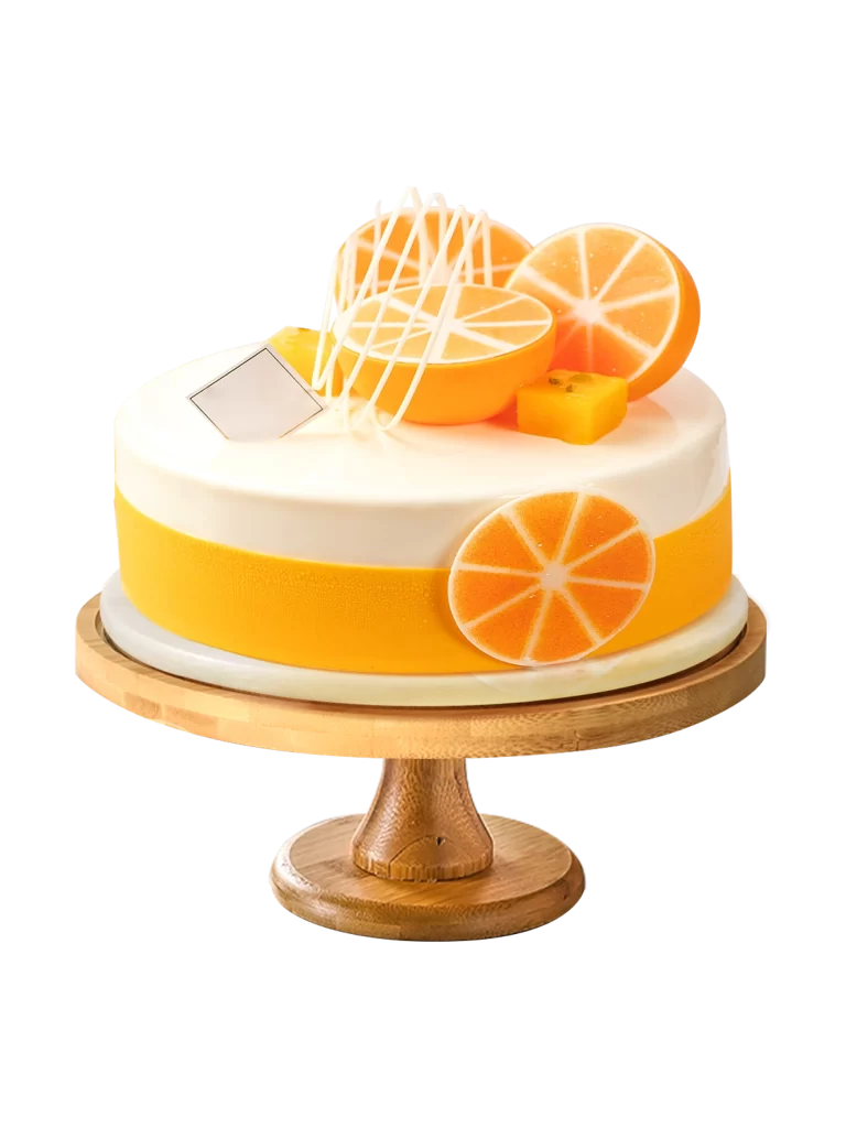 Orange Fruit Cake Decorative Dessert