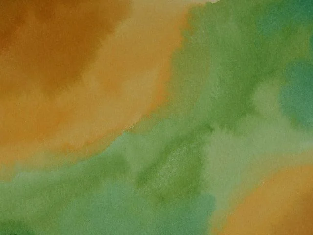 Orange Green Oil Painting Texture Soft Brushstrokes Blended Colors