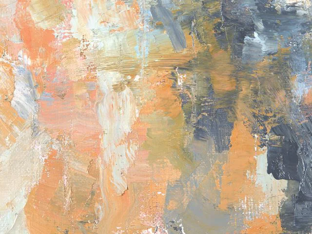 Orange Impasto Oil Painting Texture Dynamic gray Brushstrokes