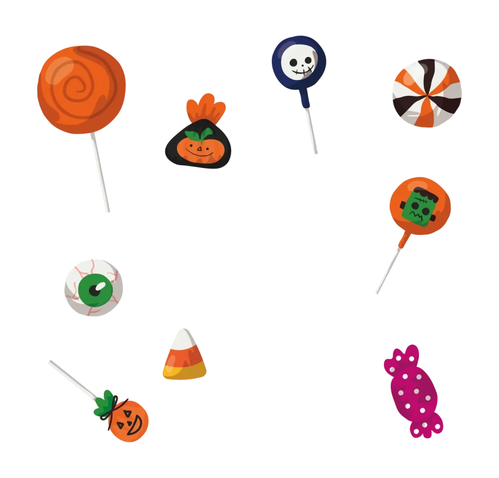 Orange Lollipop Skull Lollipop Candy Corn Eyeball Candy Monster Lollipop Pumpkin Candy
