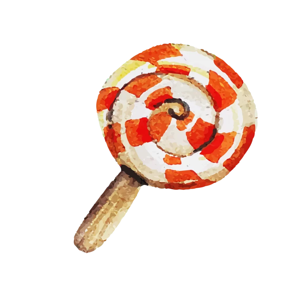 Orange Lollipop Striped Swirl Halloween
