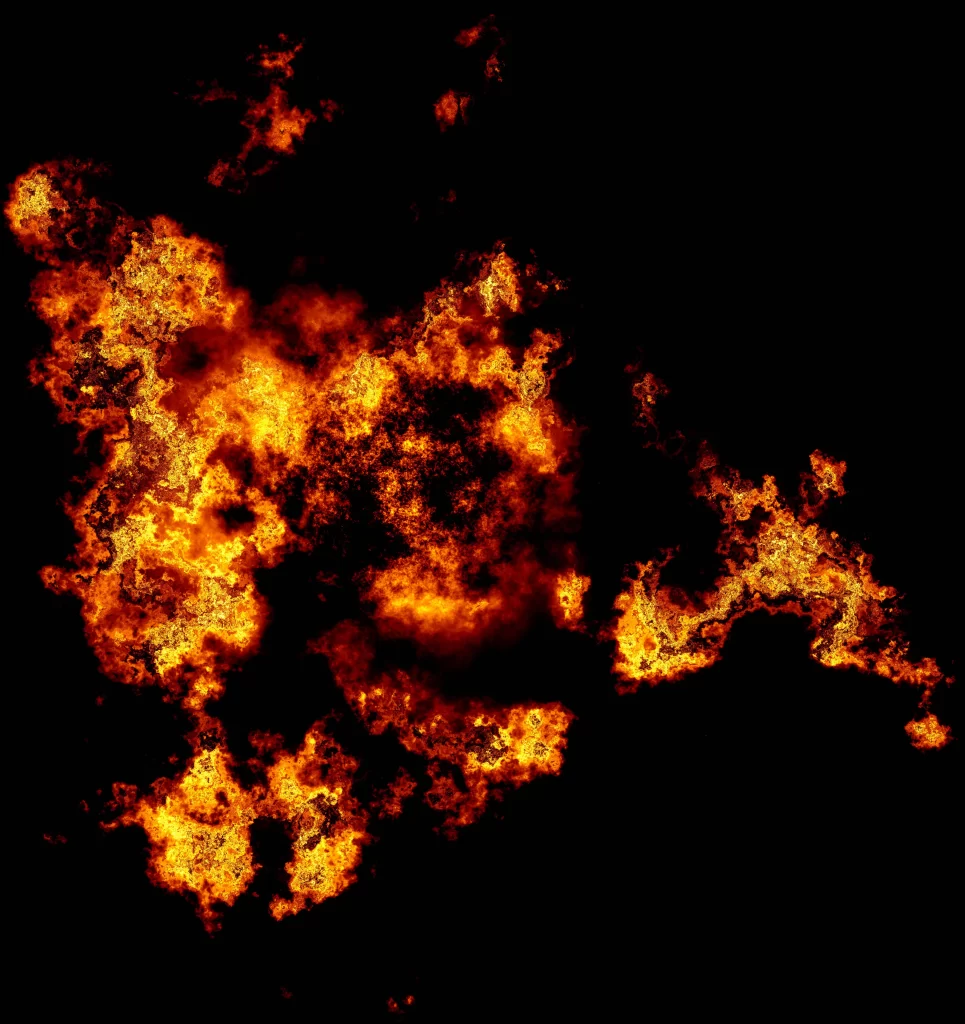 Orange Red Flame Burst Dark Background