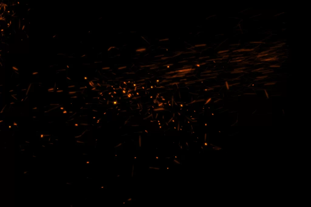 Orange Red Flame Burst Dark Background