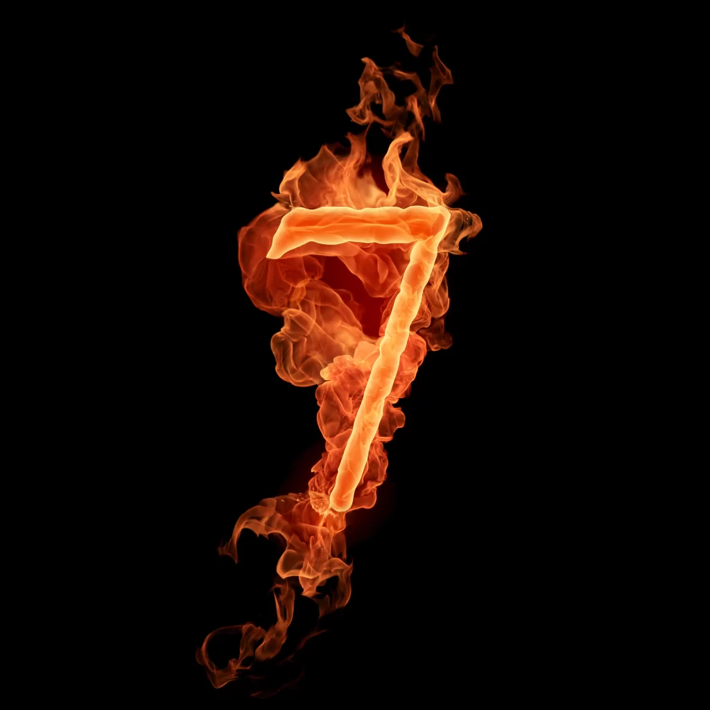 Orange Red Flame Dynamic Intense Vertical