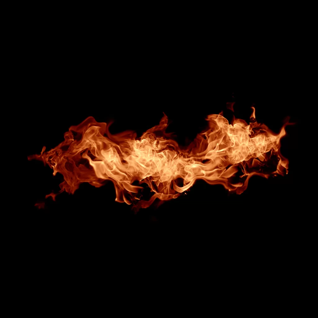 Orange Red Flame Dynamic Twisting Intense
