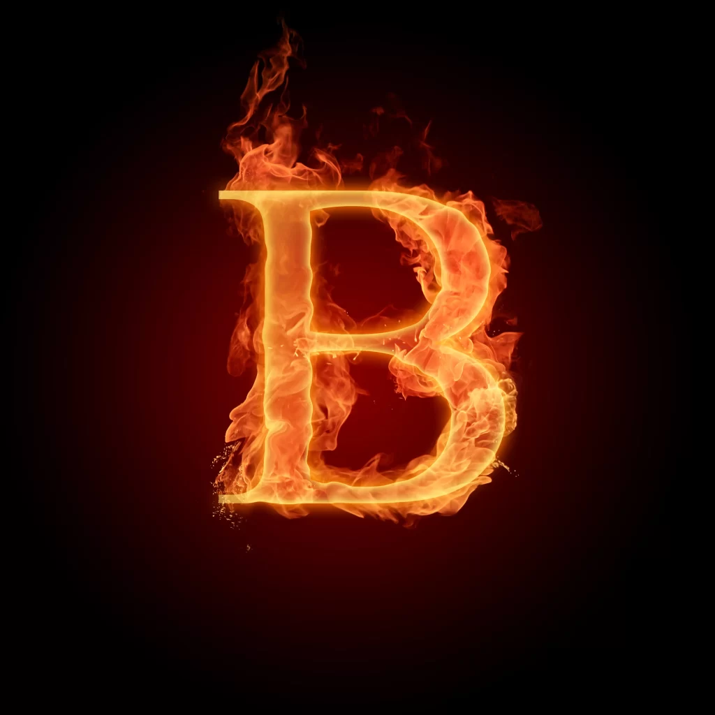 Orange Red Flame Intense Dynamic Twisting Dark Background