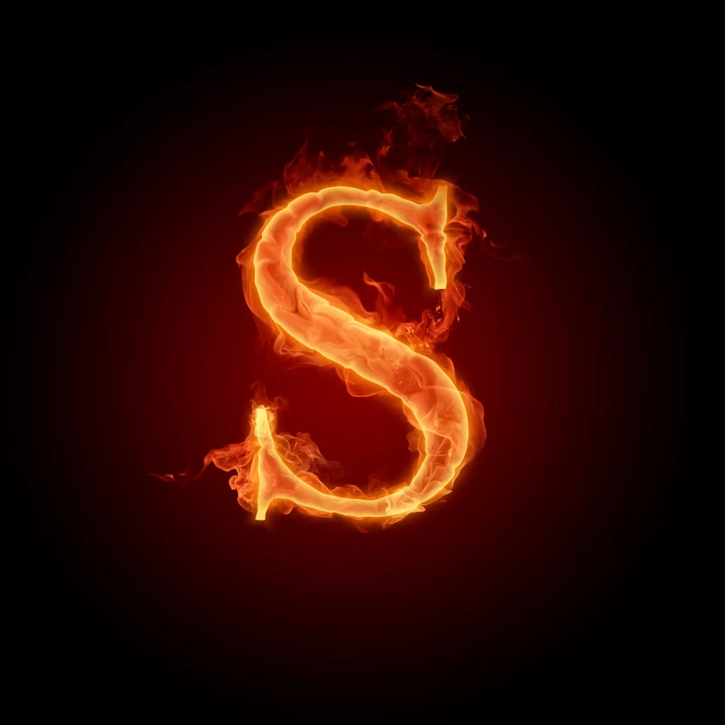Orange Red Flame Spiral Intense Dark Background