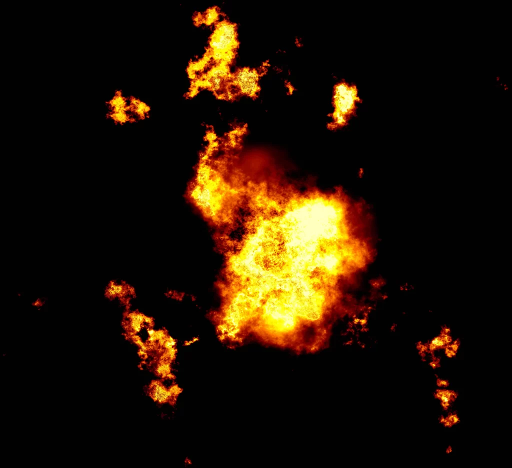 Orange Red Yellow Flame Bright Intense Dark Background