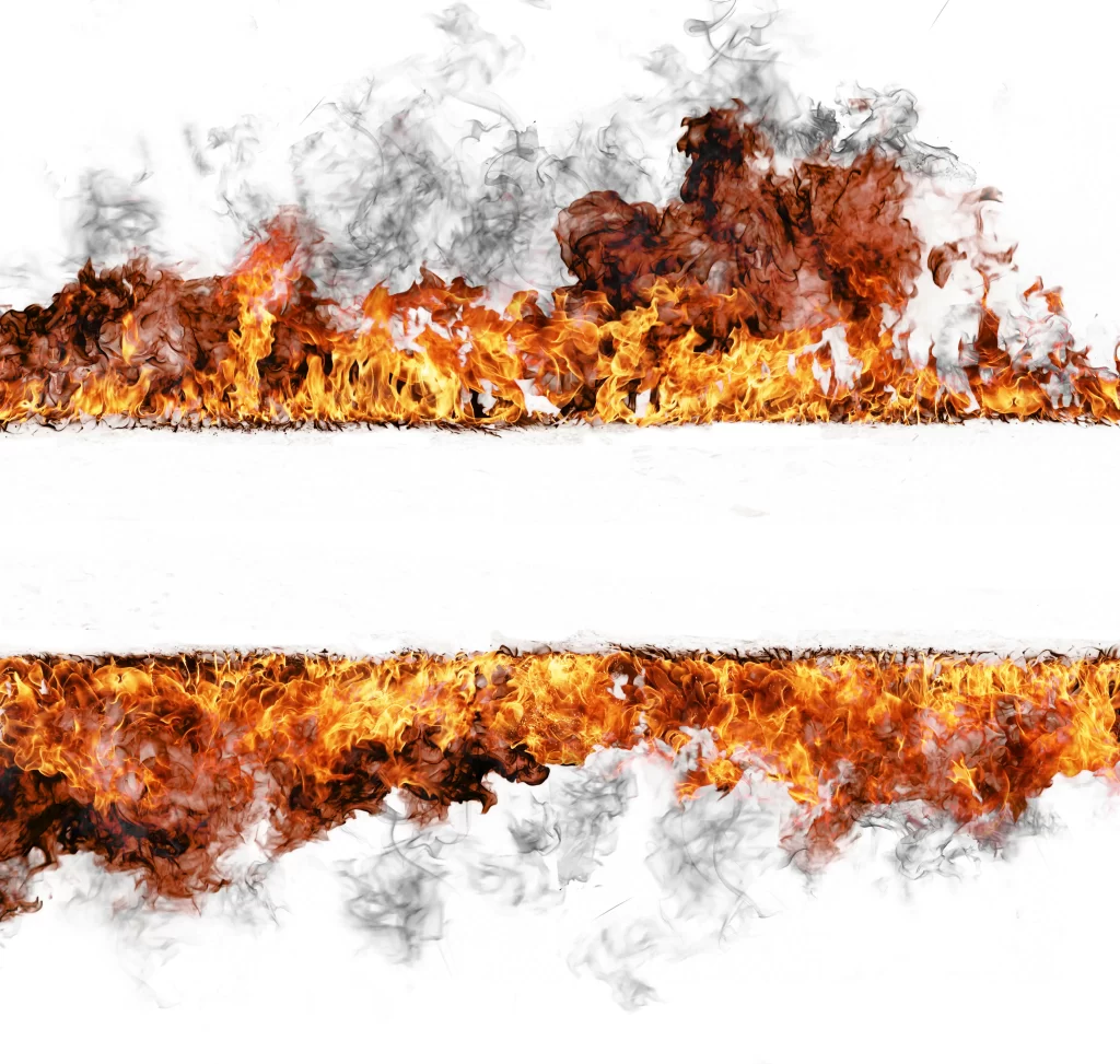 Orange Red Yellow Flame Dense Smoke Intense