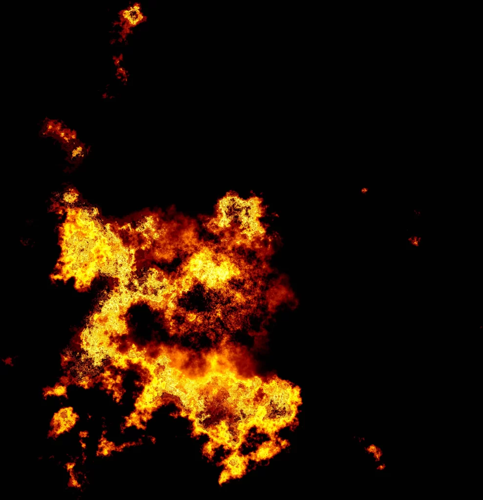 Orange Red Yellow Flame Intense Dark Background