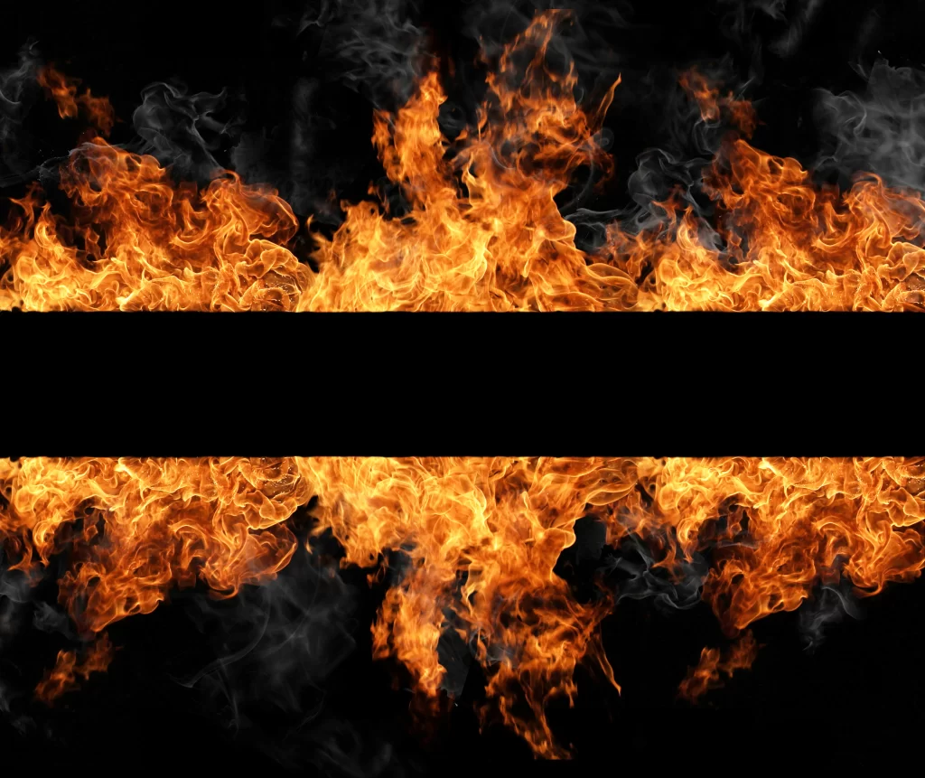 Orange Red Yellow Flame Intense Directional Shape