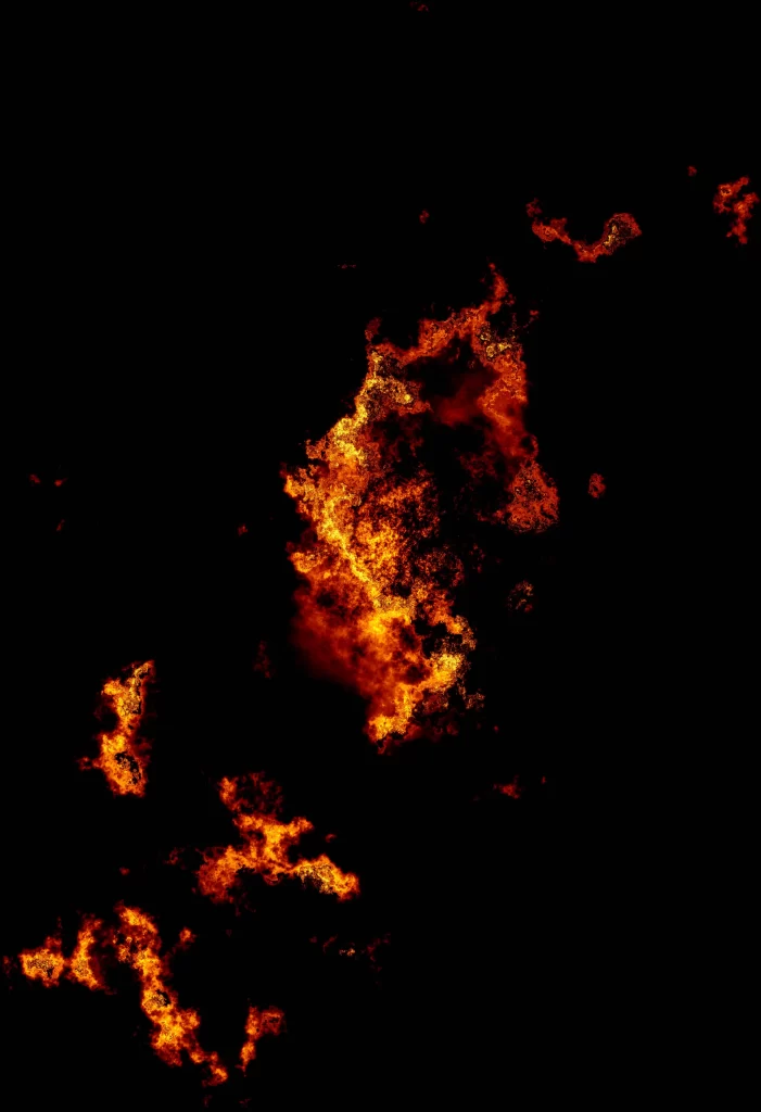 Orange Red Yellow Flame Shape Direction Intensity