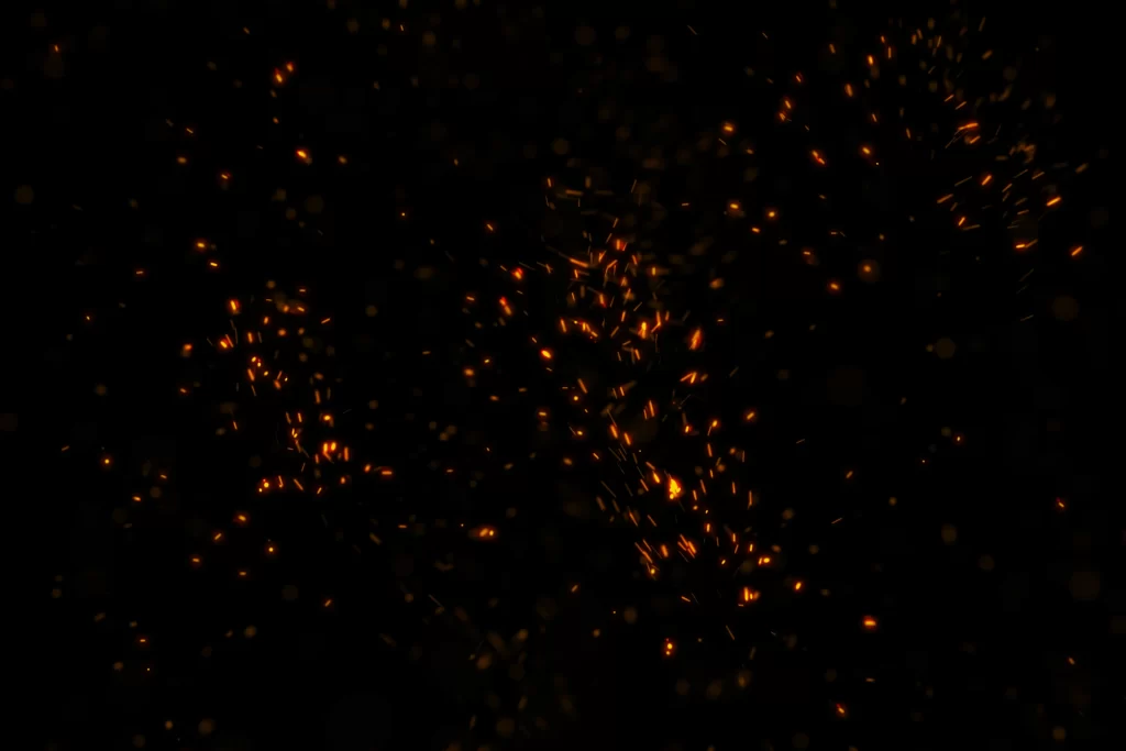 Orange Red Yellow Sparkles Scattered Dark Intense