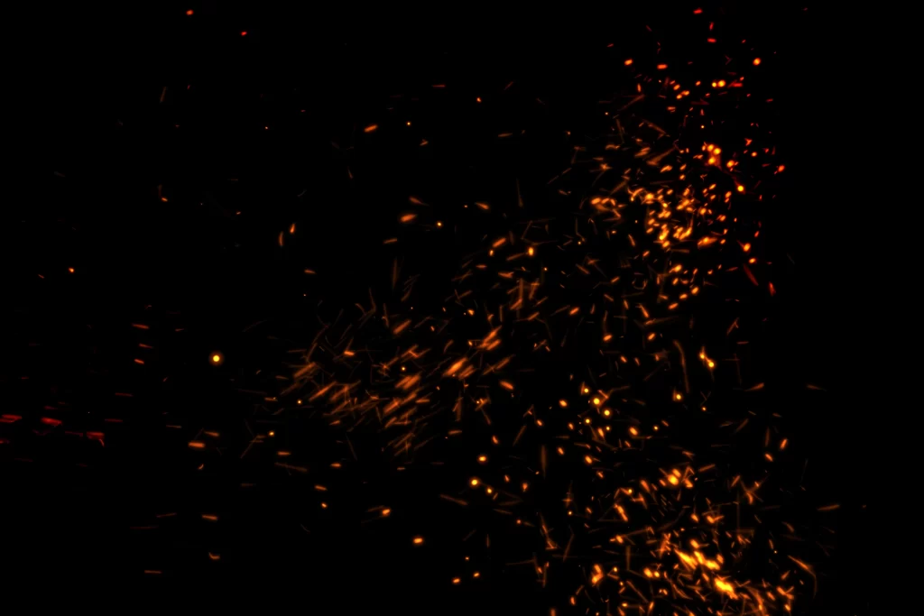 Orange Red Yellow Sparkling Directional Intense