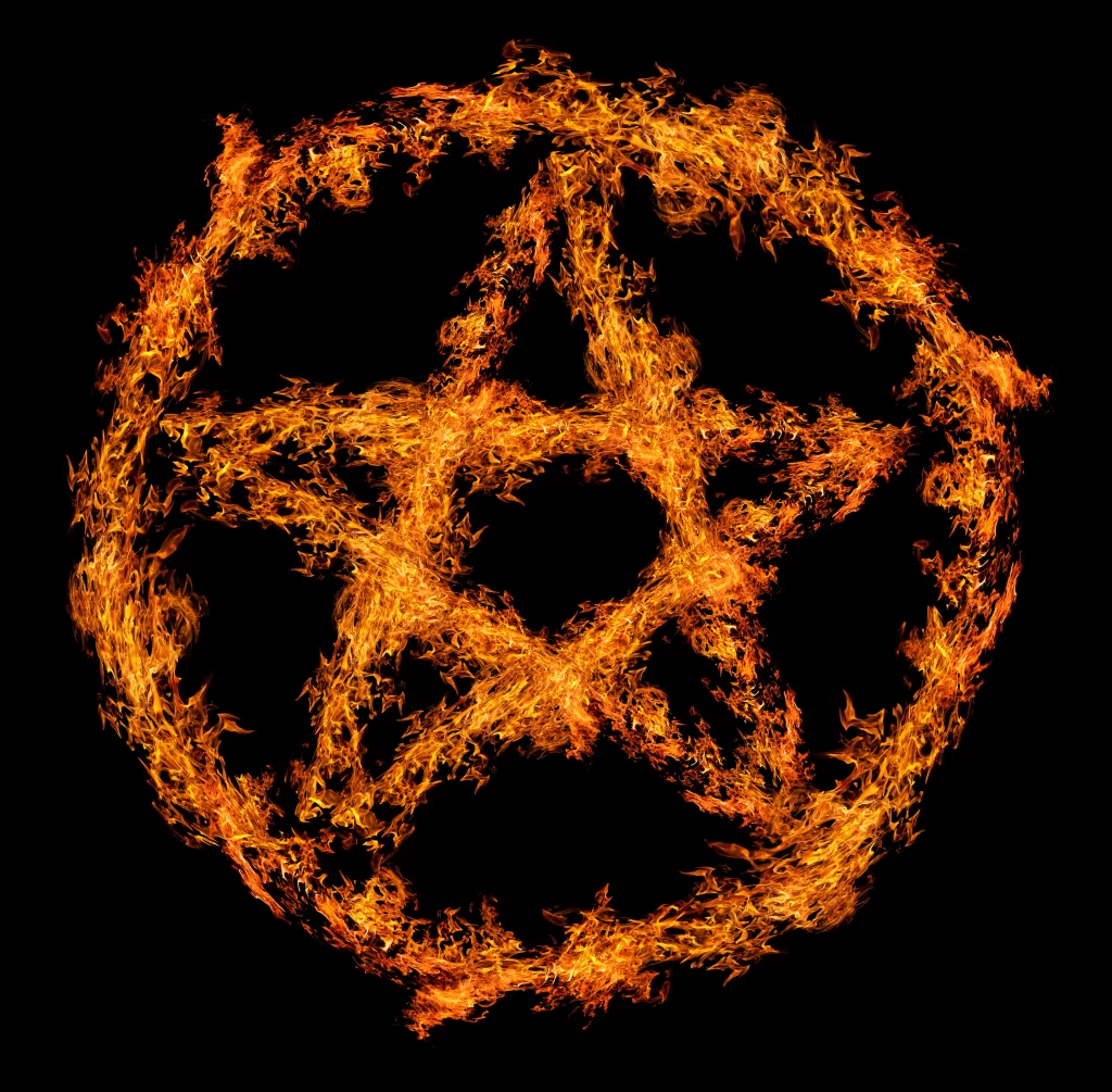Orange Yellow Flame Circular Intense Bright