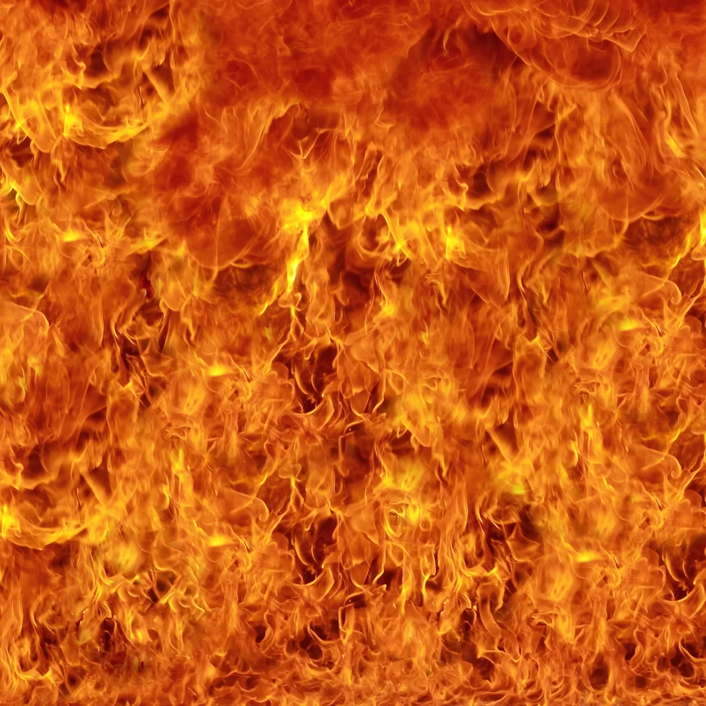 Orange Yellow Flame Curling Intense